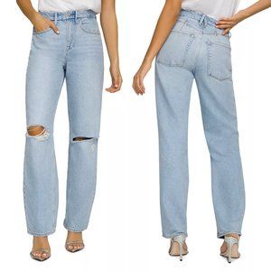 Good American Good 90s High Rise Wide Leg Jeans in Blue542 Women's 27/4